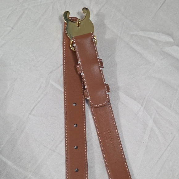 Celine Triomphe Belt Brown Leather 90cm - Picture 11 of 16
